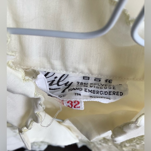 NEW vintage LILY hand embroidered blouse - Picture 3 of 7